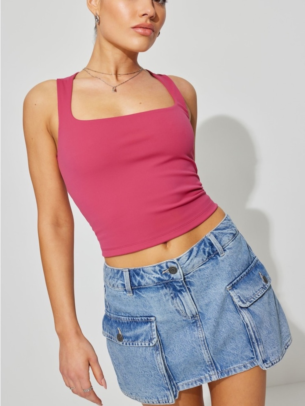 Garage Denim Cargo Skort Y2K